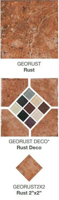 Trilogy Perimeter & Inlaid Tile: Geosheen Rust & Rust Deco. Swim World Pools. Trilogy Perimeter & Inlaid Tile: Geosheen Rust & Rust Deco. Swim World Pools.