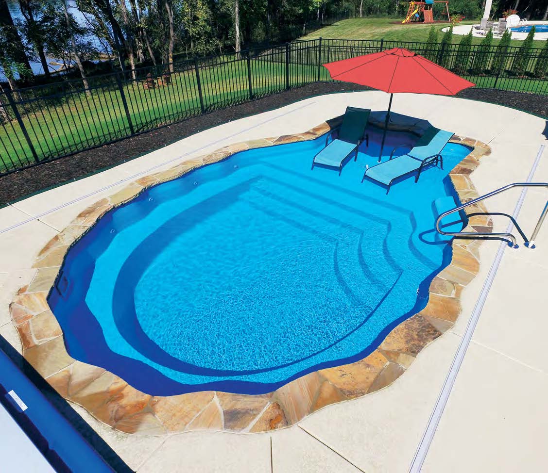 Photo of installed Pearl model from Thursday Pools